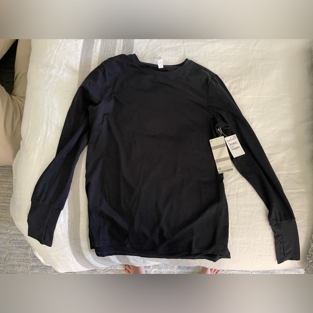 Black Small Zella Liana Restore Soft Lite Long Sleeve T-Shirt